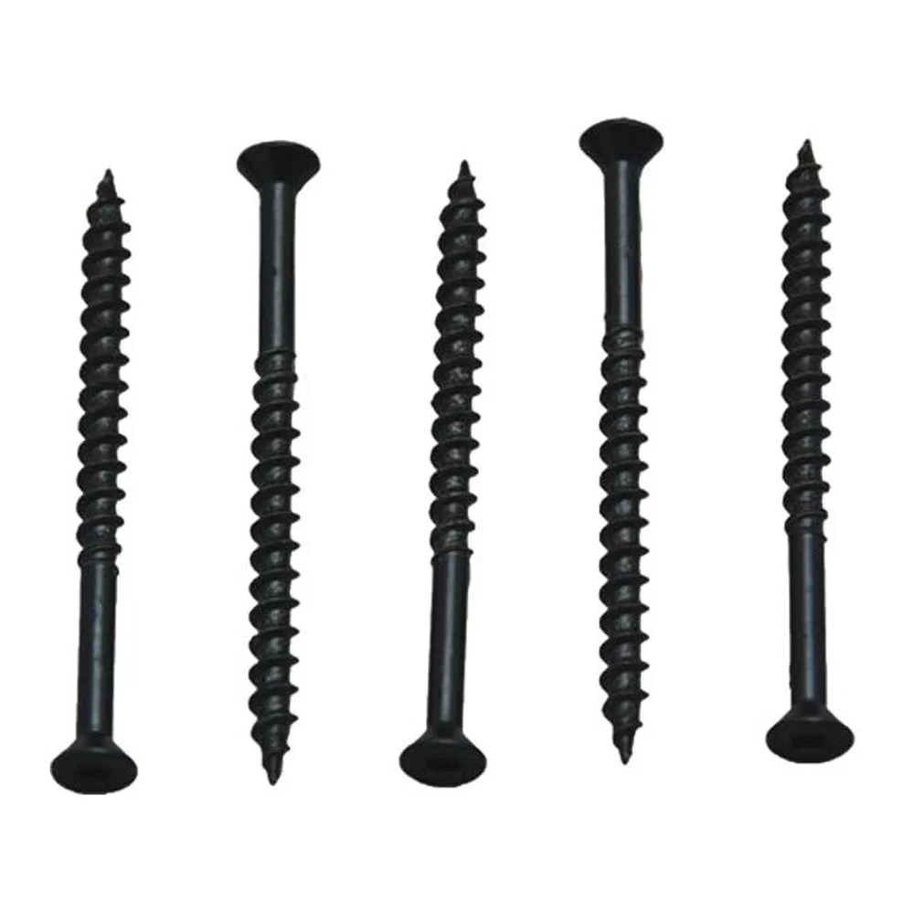012-FSQ100BL 8 X 3 – AP PRODUCTS Screw, Wood Screw #8 x 3 Inch Length Square Recess Flat Head Pack Of 100 Black